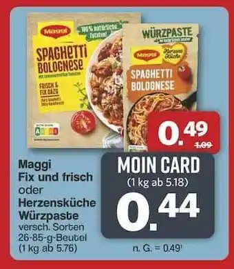 Famila Nord Ost Maggi Fix und Frisch oder Herzensküche Würzpaste Angebot