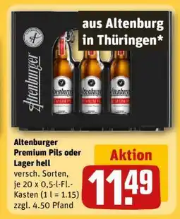 REWE Altenburger Premium Pils oder Lager hell Angebot