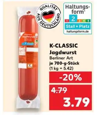 Kaufland K-CLASSIC Jagdwurst Angebot