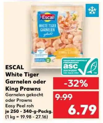 Kaufland ESCAL White Tiger Garnelen oder King Prawns Angebot