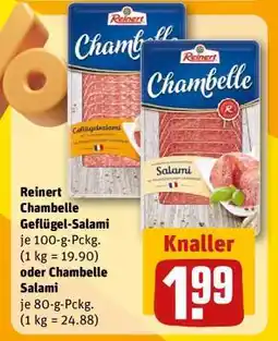 REWE Reinert Chambelle Geflügel-Salami oder Chambelle Salami Angebot