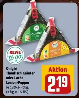 REWE Onigiri Thunfisch Kräuter oder Lachs Lemon-Pepper Angebot