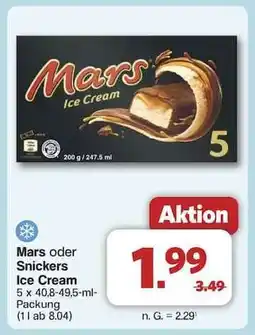 Famila Nord Ost MARS oder SNICKERS Ice Cream Angebot