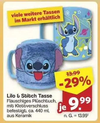 Famila Nord Ost Lilo & Stitch Tasse Angebot