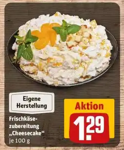 REWE Frischkäsezubereitung „Cheesecake“ Angebot