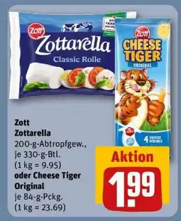 REWE Zott Zottarella oder Cheese Tiger Original Angebot