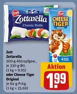 REWE Zott Zottarella oder Cheese Tiger Original Angebot