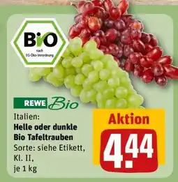 REWE Helle oder dunkle Bio Tafeltrauben Angebot