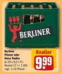 REWE Berliner Pilsner oder Natur Radler Angebot