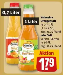 REWE Valensina Orangensaft oder Saft Angebot