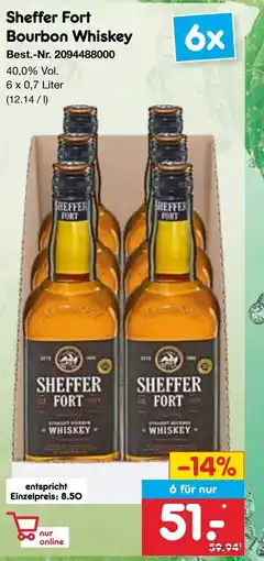 Netto Marken-Discount Sheffer Fort Bourbon Whiskey Angebot