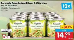 Netto Marken-Discount Bonduelle feine Auslese Erbsen & Möhrchen Angebot