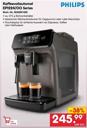 Netto Marken-Discount PHILIPS Kaffeevollautomat EP1224/00 Series Angebot