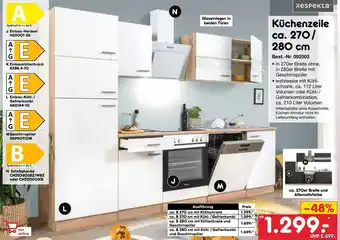 Netto Marken-Discount respekta Küchenzeile ca. 270/280 cm Angebot