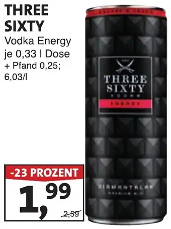 Lösch Depot THREE SIXTY Vodka Energy Angebot