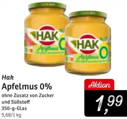 KONSUM Hak Apfelmus 0% Angebot
