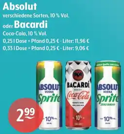 Getränke Hoffmann Absolut oder Bacardi Angebot
