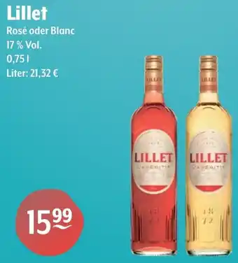 Getränke Hoffmann Lillet Rosé oder Blanc Angebot