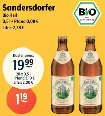 Getränke Hoffmann Sandersdorfer Bio Hell Angebot