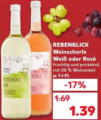 Kaufland REBENBLICK Weinschorle Weiß oder Rosé Angebot