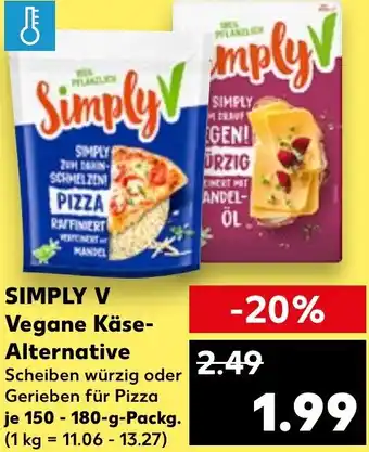 Kaufland SIMPLY V Vegane Käse Alternative Angebot