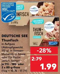 Kaufland DEUTSCHE SEE Thunfisch Angebot