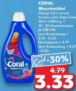 Kaufland CORAL Waschmittel Angebot