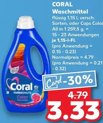 Kaufland CORAL Waschmittel Angebot