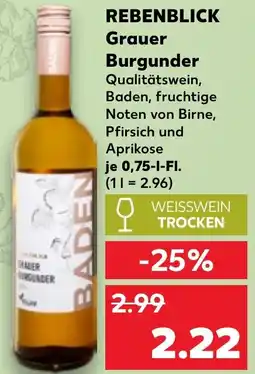 Kaufland REBENBLICK Grauer Burgunder Angebot