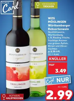 Kaufland WZG MÖGLINGEN Württemberger Rebsortenwein Angebot