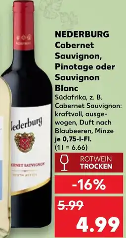 Kaufland NEDERBURG Cabernet Sauvignon, Pinotage oder Sauvignon Blanc Angebot