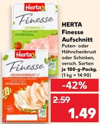 Kaufland HERTA Finesse Aufschnitt Angebot