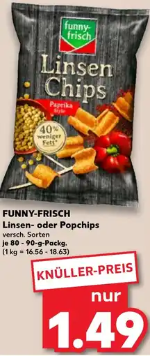 Kaufland FUNNY-FRISCH Linsen- oder Popchips Angebot