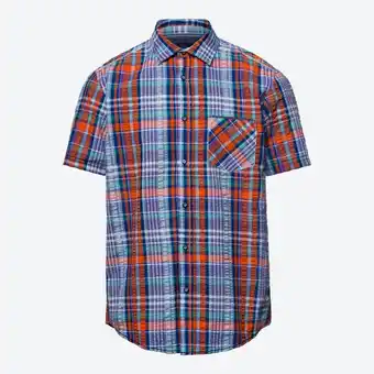 NKD Seersucker Herren-Kurzarm-Hemd mit Brusttasche Angebot