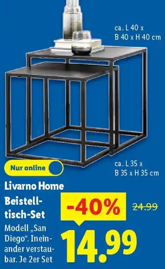 Lidl Livarno Home Beistelltisch-Set Angebot