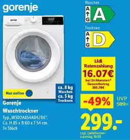 Lidl Gorenje Waschtrockner Angebot