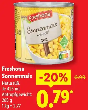 Lidl Freshona Sonnenmais Angebot