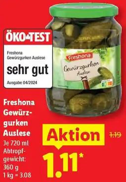 Lidl Freshona Gewürzgurken Auslese Angebot