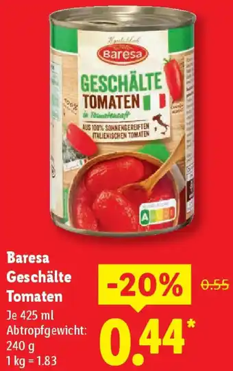 Lidl Baresa Geschälte Tomaten Angebot