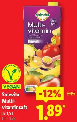 Lidl Solevita Multivitaminsaft Angebot