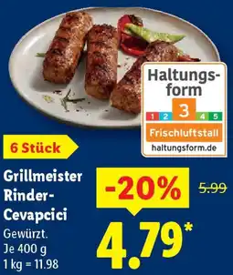 Lidl Grillmeister Rinder Cevapcici Angebot