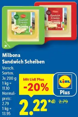 Lidl Milbona Sandwich Scheiben Angebot