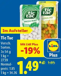 Lidl Tic Tac Angebot