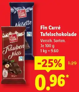 Lidl Fin Carré Tafelschokolade Angebot