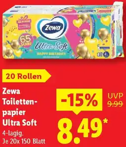 Lidl Zewa Toilettenpapier Ultra Soft Angebot