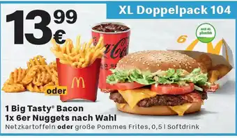 McDonald’s 1 Big Tasty Bacon 1x 6er Nuggets nach Wahl Angebot