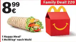 McDonald’s 1 Happy Meal 1 McWrap nach Wahl Angebot