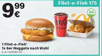 McDonald’s 1 Filet-O-Fish 1x 6er Nuggets nach Wahl Angebot