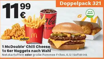 McDonald’s 1 McDouble Chili Cheese 1x 6er Nuggets nach Wahl Angebot