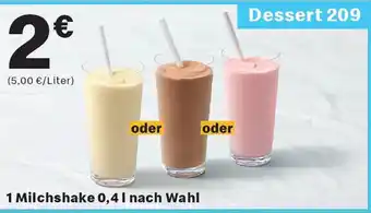 McDonald’s 1 Milchshake Angebot